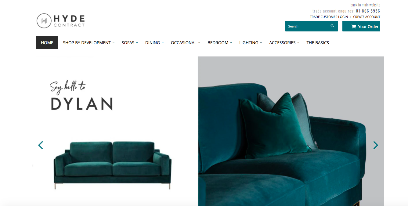 website designers furniture business
