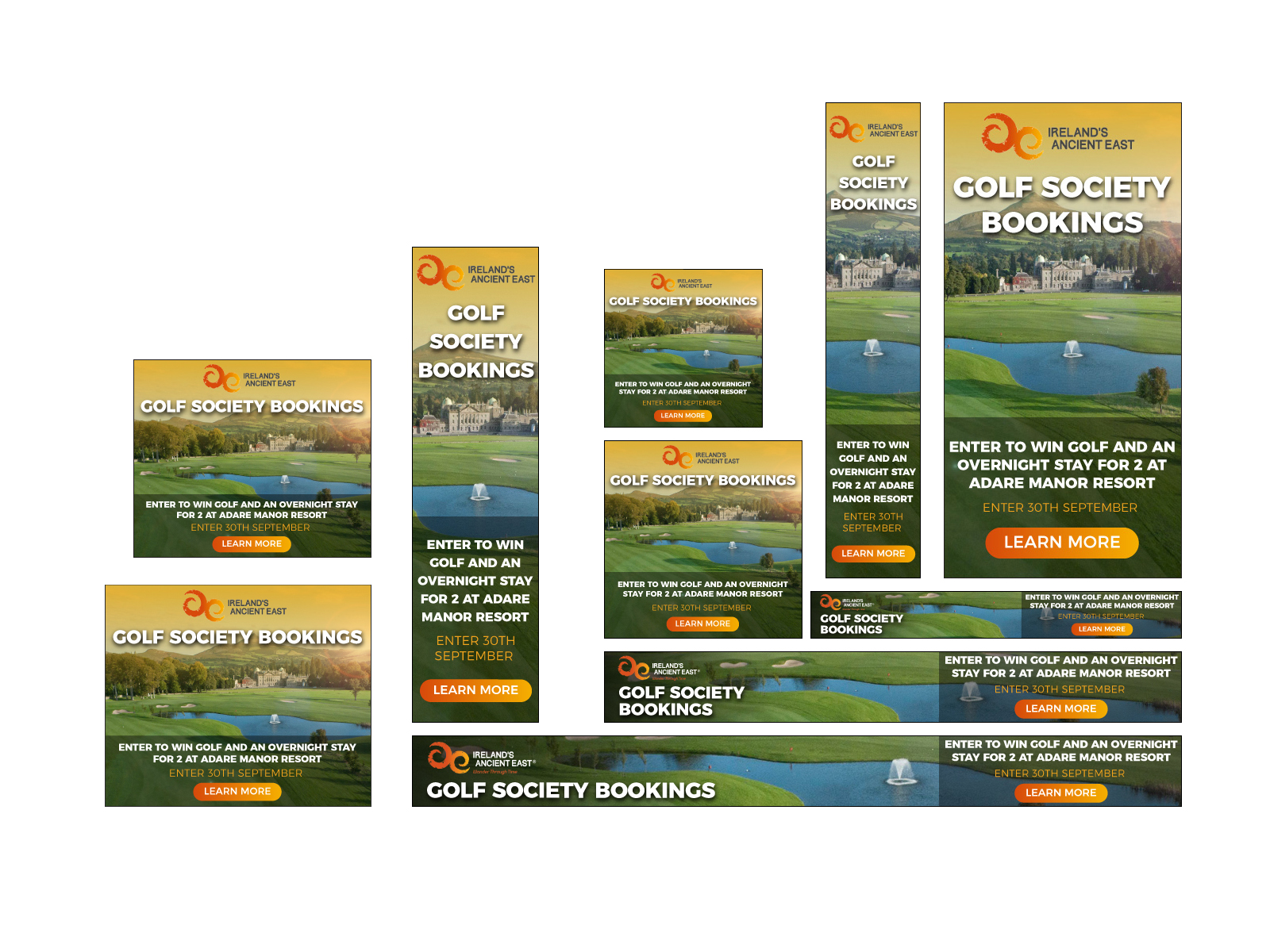 google ads remarketing ad example golf course