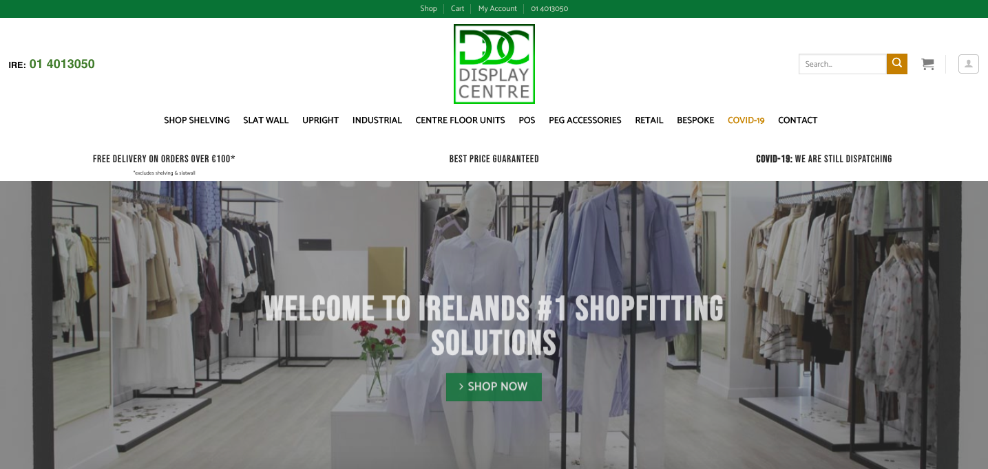 Shopfitting Display Centre Website Designers Ireland