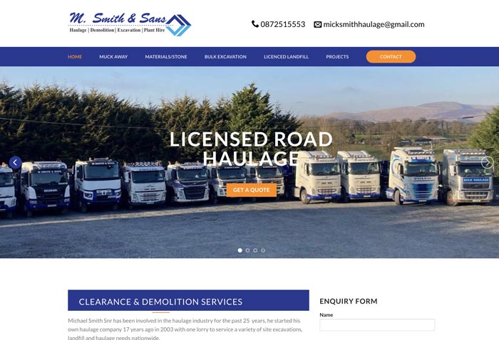 haulage company website