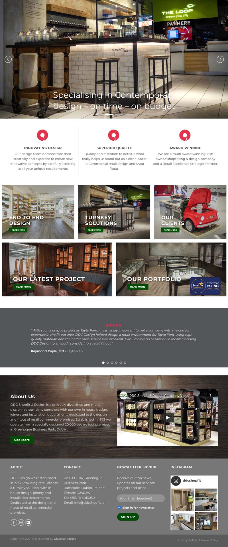 retail fitout website design